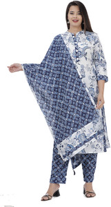 हाइलाइट फैशन एक्सपोर्ट महिलाओं के लिए  कुर्ती, लेगिंग और दुपट्टा सेट