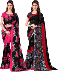 ANAND Floral Print Daily Wear Georgette Saree