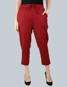 FLYJAG Regular Fit Women Maroon Trousers
