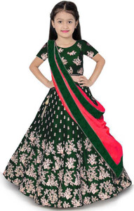 Women Wed Girls Lehenga Choli Ethnic Wear Embroidered Ghagra, Choli, Dupatta Set