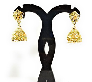 AFJ GOLD One Gram Gold Plated Traditional Trendy Stylish Earrings Ruby Alloy Jhumki Earring