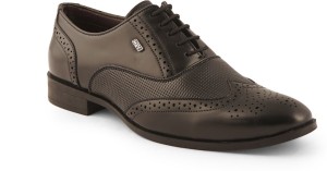 iD Lace-Up Oxford Formal Shoes Brogues For Men