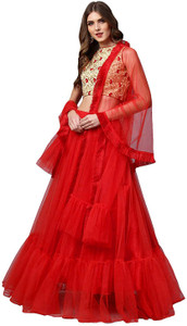 Nena Fashion Embroidered Semi Stitched Rajasthani Poshak