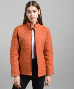 Christy World Full Sleeve Solid Women Padded  Jacket