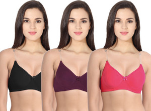 TEENY BOPPER T-Shirt Bra with Transparent Strap Women T-Shirt Non Padded Bra