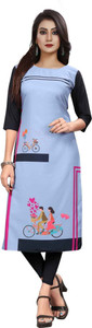 maruti fab Women Printed Straight Kurta