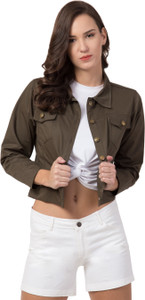 FUNDAY FASHION 3/4th Sleeve Solid Women Jacket