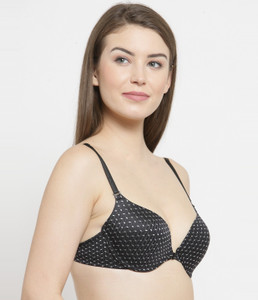 Quttos Front Open Pushup Plunge Bra Women Push-up Lightly Padded Bra
