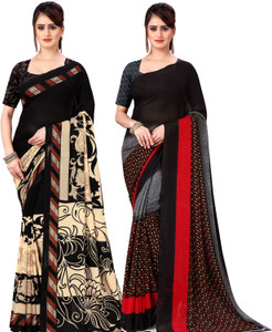 ANAND Printed, Paisley, Floral Print Daily Wear Georgette Saree