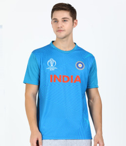 ICC Cricket World Cup Printed Men Round Neck Blue T-Shirt