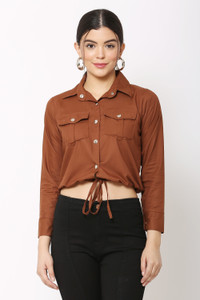 Micro Mount 3/4th Sleeve Solid Women Jacket