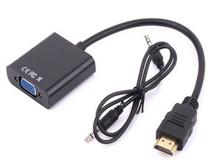 HL Technology  TV-out Cable hdmi to vga adapter converter 1080p digital to analog video audio adaptor for ps4 tv box laptop to screen desktop projector