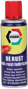 Cosmos De-Rust Anti-Rust Lubricant Spray | Multipurpose Maintenance Lubricant Spray for Household, Work Place and Industrial Usage- 200ml (Pack of 1) Degreasing Spray