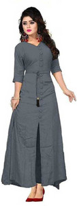Mirosha fashion Women Solid Frontslit Kurta