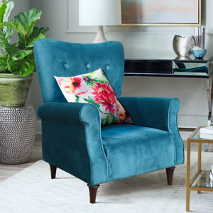 ARRA Leon Living Room Accent Wing Chair Fabric Living Room Chair