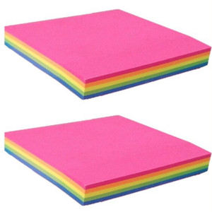 Oddy Multicolour Sticky Notes Vibrant Colours 160 Pads 80 Sheets Neon Sticky Notes 3"X3" (Pack of 2), 4 Colors
