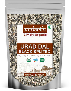 Vedarth Organic Unpolished Black Urad Dal (Split)