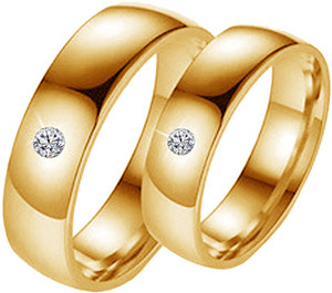 M Men Style Rhodium Plated Couple Ring Set With Cubic Zirconia Stone Anniversary Engagement Promise Friendship Valentines Day Rings Gift For Men And Women स्टेनलेस स्टील क्यूबिक ज़िरकोनिया रोडियम प्लेटेड रिंग सेट