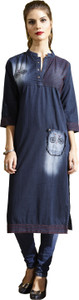 kvsfab Women Embroidered Straight Kurta