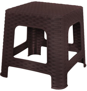 POLYSET Optima Classic Perfect Posture Plastic Stool, Small, Brown Living & Bedroom Stool
