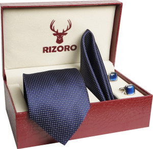 RIZORO Satin Cufflink & Tie Pin Set