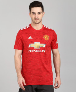 Buy ADIDAS Sporty Men Round Neck Red T-Shirt Online at Best