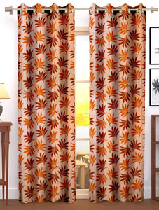 Flipkart SmartBuy 270 cm (9 ft) Polyester Semi Transparent Long Door Curtain (Pack Of 2)