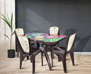 Smilemindia Plastic 4 Seater Dining Set