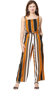 J R FASHION Striped Women Jumpsuit