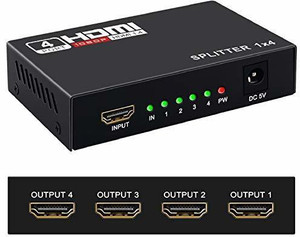 TSS  TV-out Cable 4 Ports HDMI Splitter 1 in 4 Out HDMI Splitter Full HD 3D 1080P