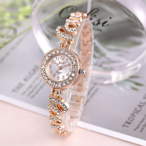 Skylofts Cute Love Style Gold Plated Watches for Girls Birthday