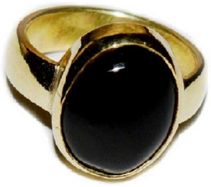 KUNDLI GEMS Sulemani Hakik Ring Original Semi Precious Agate 7.25 carat stone Astrological Purpose for Stone Agate Gold Plated Ring