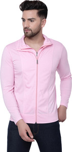 Moordale Solid Men Polo Neck Pink T-Shirt