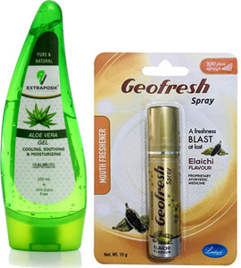 Extraposh Aloe Vera Gel + Geofresh Elaichi Mouth Spray Price in India - Buy  Extraposh Aloe Vera Gel + Geofresh Elaichi Mouth Spray online at  Flipkart.com