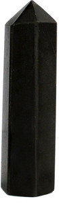 REIKI CRYSTAL PRODUCTS Black Tourmaline Pencil Natural Crystal Pencil Reiki Healing Pencil Black Tourmaline Obelisk Reiki Healing Obelisk Crystal Stone Obelisk Stone Tower For Grid, Vastu Correction, Protection and Increase Energy Height 1 Inch Approx Decorative Showpiece  -  3 cm