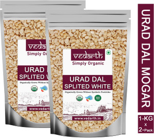 Vedarth Organic Unpolished White Urad Dal (Split)
