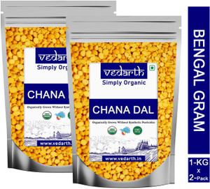 Vedarth Organic Unpolished Yellow Chana Dal (Split)