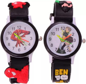 Florida BLUE AND RED ANALOG BHEEM AND BEN 10 LOVER'S FOR ( CHILDREN ) KIDS Analog Watch  - For Girls