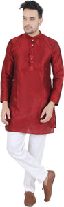 aruati Men Solid Straight Kurta
