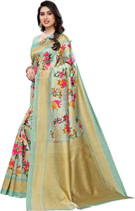 Saran Floral Print Daily Wear Art Silk Saree
