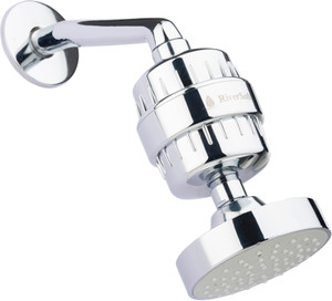 रिवरसॉफ्ट Combo Overhead Shower with 6 inch Shower arm with SF-15 PRO abs shower filter for hard water with 15 stage (ABS, Chrome, Pack of 1)… शावर हैड