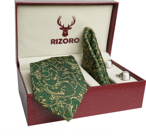 RIZORO Satin Cufflink & Tie Pin Set