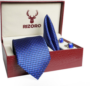 RIZORO Satin Cufflink & Tie Pin Set