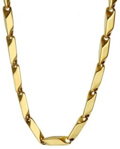 Divastri Jewellery Valentine Stylish Fancy Party Wear Titanium Long Necklace Handmade Golden Neckless chain latest design Casual Style Daily use Simple -CN-DS082 Gold-plated Plated Metal, Stainless Steel Chain