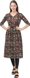 Wear We Met Women Kalamkari Anarkali Kurta