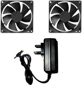 FUTURONICS DC FAN 2 Cabinet Fan - 80X80X25MM (12 VOLT) Cooler with 12v/2 AMP Adaptor Cooler