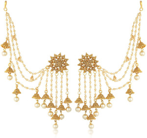 Sukkhi Sukkhi Ethnic Gold Plated Bahubali Inspired Long Chain Jhumki Earrings For Women Alloy Drops & Danglers