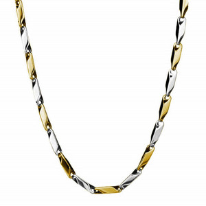 MEENAZ Jewellery Valentine Stylish Fancy Party Wear Titanium Long Necklace Handmade Silver Golden Neckless Style chains for boys men boyfriend girls girlfriend latest design Casual Style Daily use Simple -CN-ME02 Silver, Titanium, Gold-plated Plated Metal, Silver, Stainless Steel Chain
