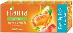 FIAMA Peach & Avocado Soap Gel Bathing Bar With Skin Conditioners for Moisturized Skin