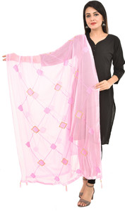 YOUTHQUAKE Chiffon Embroidered Women Dupatta